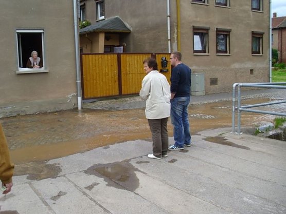 Havarie am Hauptwasserrohr (Foto: Thomas Leipold)