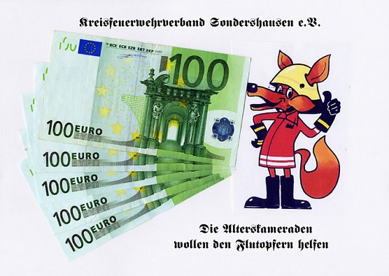 Spende für Flutopfer (Foto: Günter Herting) Spende für Flutopfer (Foto: Günter Herting)