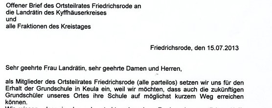 Offener Brief (Foto: Maria Ende)