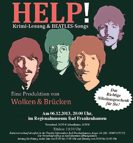Help! - Krimilesung & Beatles Songs (Foto: Stadt Bad Frankenhausen)