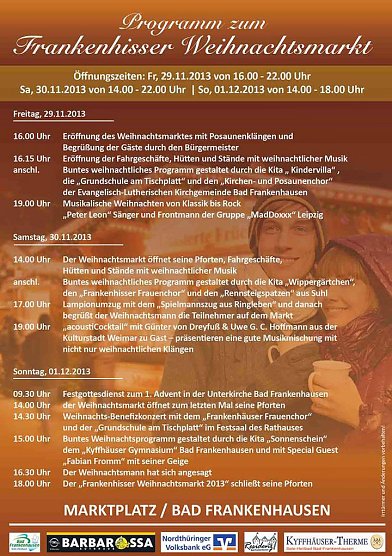 Am Freitag startet Weihnachtsmarkt (Foto: Stadt Bad Frankenhausen)
