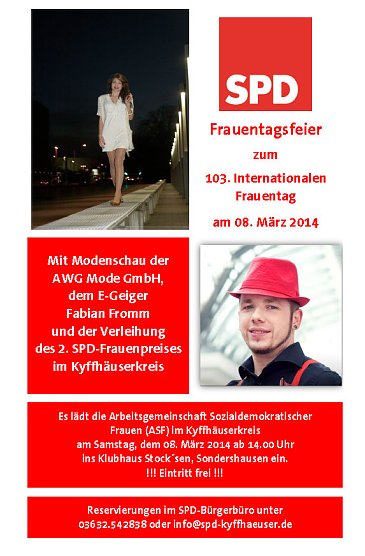 Flyer Frauentag (Foto: SPD Kyffh&auml;userkreis)