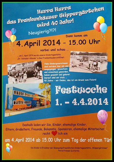 Das wird gefeiert werden! (Foto: Wippergärtchen Bad Frankenhausen) Das wird gefeiert werden! (Foto: Wippergärtchen Bad Frankenhausen)