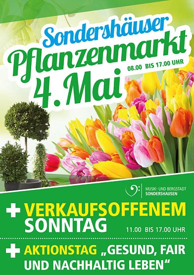 Pflanzenmarkt mit verkaufsoffenem Sonntag (Foto: Stadt Sondershausen) Pflanzenmarkt mit verkaufsoffenem Sonntag (Foto: Stadt Sondershausen)