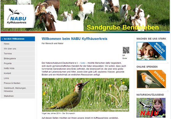 Mit neuer Webseite - NABU (Foto: NABU Kyffhäuserkreis) Mit neuer Webseite - NABU (Foto: NABU Kyffhäuserkreis)