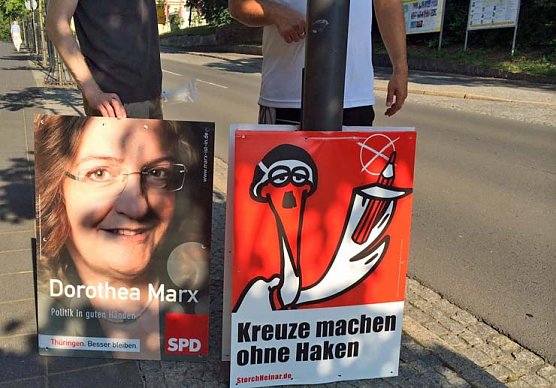 Stra&szlig;enwahlkampf er&ouml;ffnet (Foto: Wahlkreisb&uuml;ro Dorothea Marx)