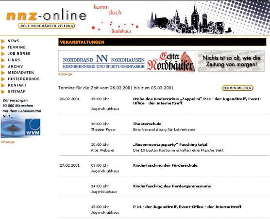 nnz Layout im Februar 2001 (Foto: wirsinds)