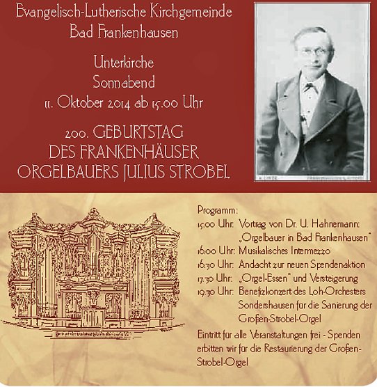 Fest zum 200. Geburtstag von Julius Strobel in der Unterkirche (Foto: Stadt Bad Frankenhausen)