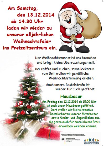 Weihnacht im Freizeitzentrum (Foto: Freizeizentrum Artern)