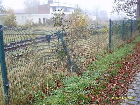 Sachbesch&auml;digung am Bahnhof Ro&szlig;leben (Foto: IG Unstrutbahn)