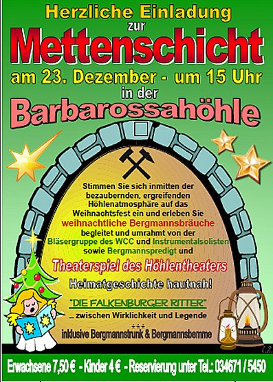 Mettenschicht in der Barbarossah&ouml;hle (Foto: . Merten)