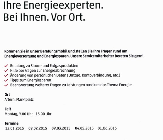 Energieexperten vor Ort (Foto: Stadt Artern) Energieexperten vor Ort (Foto: Stadt Artern)