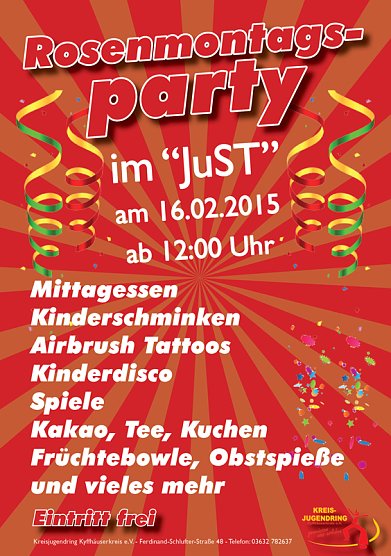 Rosenmontagsparty im JuST (Foto: Kreisjugendring) Rosenmontagsparty im JuST (Foto: Kreisjugendring)