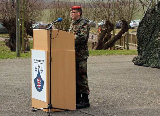 &Uuml;bergabe Kommando bei der 1. Kompanie des Versorgungsbataillons 131 (Foto: Karl-Heinz Herrmann)
