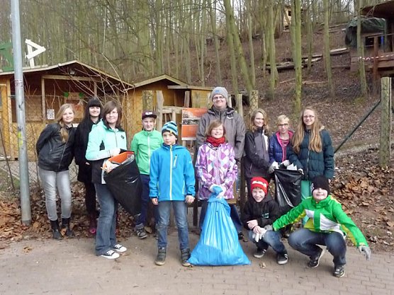 Aktion - sauberes Quartier! (Foto: Stadtjugendring Sondershausen)