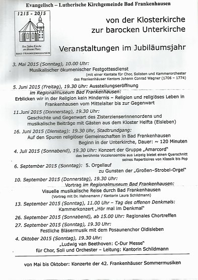 800 Jahre Kirche an diesem Platz (Foto: Evangelischer Kirchenkreis Bad Frankenhausen - Sondershausen)