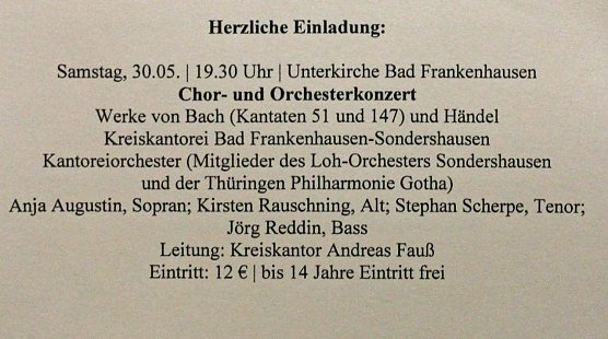 Gemeinsames Konzert Trinitatis klingt III (Foto: Karl-Heinz Herrmann)