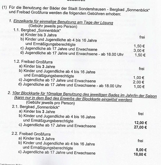 Neuer Familientarif beim Baden (Foto: Stadt Sondershausen)