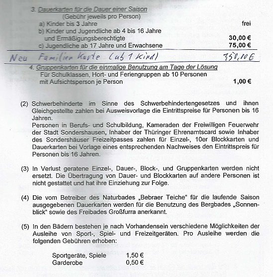 Neuer Familientarif beim Baden (Foto: Stadt Sondershausen)