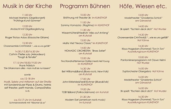 Der 25. Kunstmarkt lockt... (Foto: Kunsthof Friedrichsrode) Der 25. Kunstmarkt lockt... (Foto: Kunsthof Friedrichsrode)