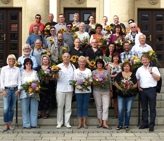 Jubilare am Theater (Foto: Birgit Susemihl)