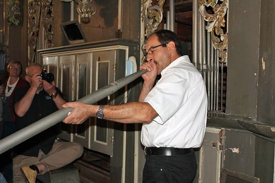 Das Innenleben der Strobel-Orgel (Foto: Karl-Heinz Herrmann)