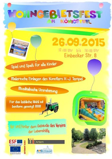 Wohngebietsfest in Artern (Foto: Landratsamt Kyffhäuserkreis) Wohngebietsfest in Artern (Foto: Landratsamt Kyffhäuserkreis)