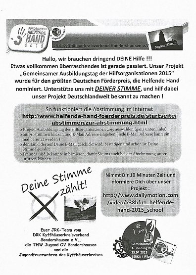 Helfende Hand braucht Unterst&uuml;tzung (Foto: Karl-Heinz Herrmann)