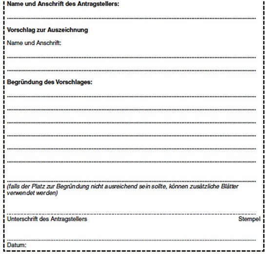 Vorschläge für Auszeichnungen (Foto: Stadt Bad Frankenhausen) Vorschläge für Auszeichnungen (Foto: Stadt Bad Frankenhausen)