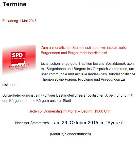 SPD Aktuell? (Foto: Privat) SPD Aktuell? (Foto: Privat)