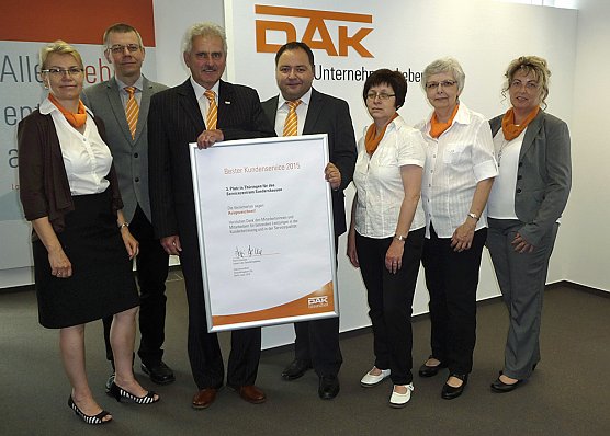 Top-Noten für die DAK-Gesundheit in Sondershausen (Foto: DAK) Top-Noten für die DAK-Gesundheit in Sondershausen (Foto: DAK)