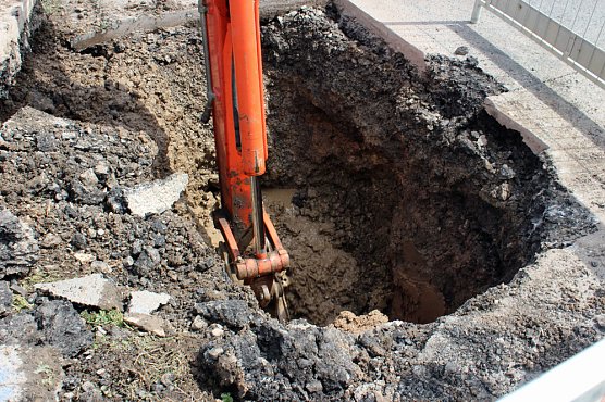 Wasserrohrbruch am Franzberg (Update) (Foto: Karl-Heinz Herrmann)