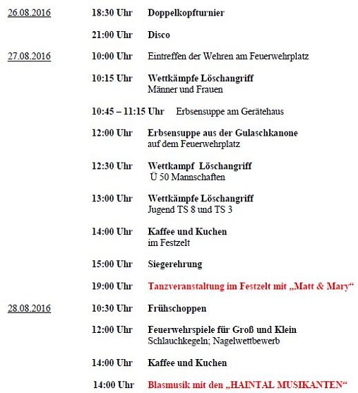 Feuerwehrfest in Seehausen (Foto: FFW Seehausen) Feuerwehrfest in Seehausen (Foto: FFW Seehausen)