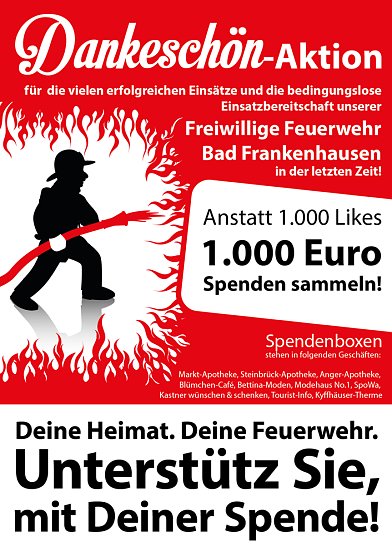 Dankesch&ouml;n-Aktion f&uuml;r Feuerwehr (Foto: Stadt Bad Frankenhausen)