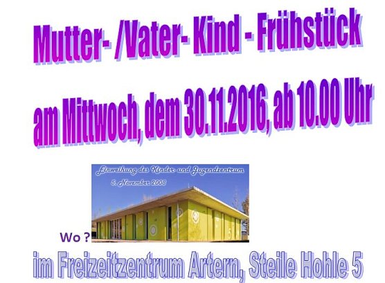 Mutter-Vater-Kind-Fr&uuml;hst&uuml;ck (Foto: Freizeizentrum Artern)