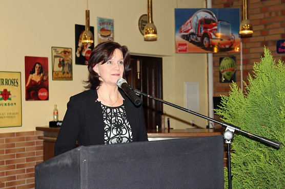 Mit dem "Mammut zum Neujahrsempfang (Foto: Karl-Heinz Herrmann)