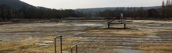Am Bebraer Teich wird gebaut (Foto: Karl-Heinz Herrmann)