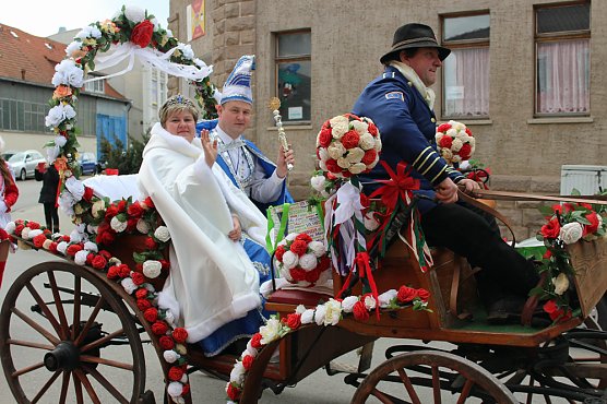 Narren mit Vorschlag zur Gebietsreform (Foto: Karl-Heinz Herrmann)