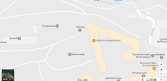 Die versteckte Goldene Kutsche von Sondershausen? (Foto: Google Maps) Die versteckte Goldene Kutsche von Sondershausen? (Foto: Google Maps)