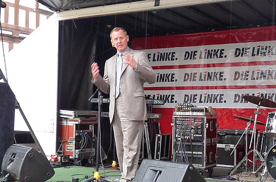 Wahlkampftour Die Linke Bodo Ramelow (Foto: Karl-Heinz Herrmann)