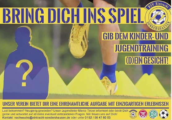 Gib dem Nachwuchs (D)ein Gesicht (Foto: Eintracht Sondershausen)