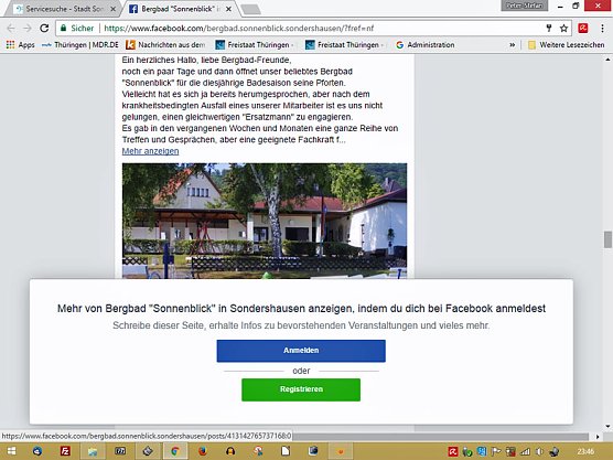 Probleme mit dem Bergbad (Foto: Karl-Heinz Herrmann) Probleme mit dem Bergbad (Foto: Karl-Heinz Herrmann)
