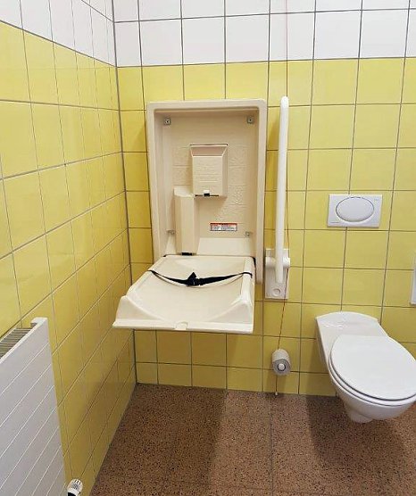 &Ouml;ffentliche Toilette mit Wickeltisch ausgestattet (Foto: FFB Bad Frankenhausen)