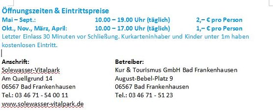 Kindertag im Solewasser-Vitalpark (Foto: Stadtmarketing Bad Frankenhausen) Kindertag im Solewasser-Vitalpark (Foto: Stadtmarketing Bad Frankenhausen)