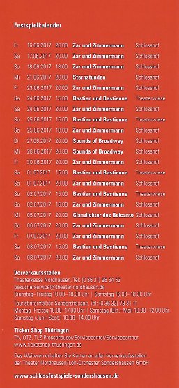 Termine (Foto: Theater Nordhausen)