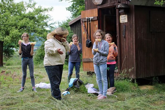 Unser Besuch beim Imker (Foto: Haus der Jugend)