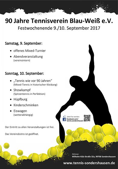 Jubil&auml;um - 90 Jahre Tennisverein (Foto: Marcel Fromm)