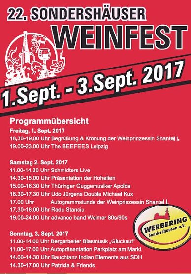 Mit der Weinprinzessin durchs Fest (Foto: Werbering Sondershausen)