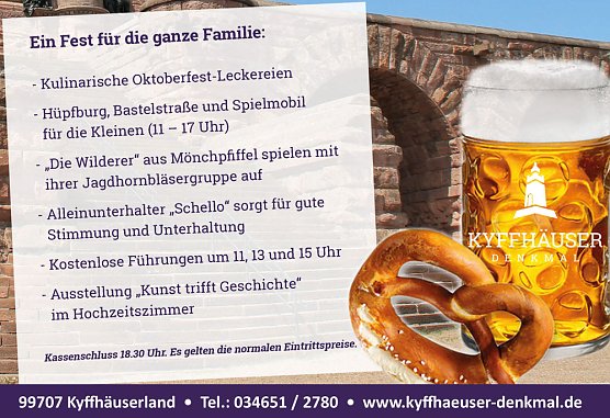Auf zum Oktoberfest am Kyffh&auml;user-Denkmal (Foto: Stadtmarketing Bad Frankenhausen)