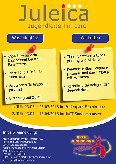 Juleica-Schulung im März und April (Foto: Kreisjugendring) Juleica-Schulung im März und April (Foto: Kreisjugendring)